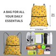 thumbnail image 2 of Honeii Honeycombs Print Drawstring Backpack,String Bag,Sackpack Cinch Water Resistant Nylon for Gym Shopping Sport Yoga, 2 of 6