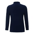 thumbnail image 4 of UJNDER Autumn Winter Regular Turtleneck Long Sleeve Knitted Sweater for Women Blue XXXL, 4 of 8