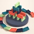 thumbnail image 4 of 40/80/100pcs Domino Train Blocks Set Creative Intelligence Stacking Toys for Toddler‘s Preschool Activity  Pink 40PCS, 4 of 8