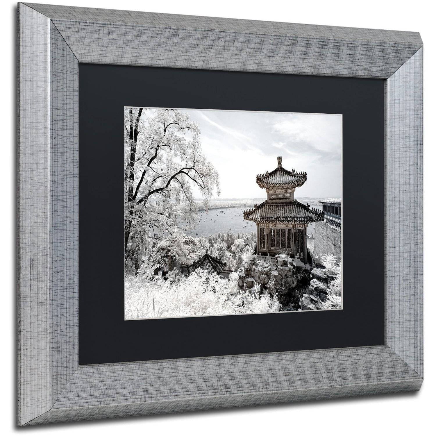 Trademark Fine Art "Silent Day" Canvas Art by Philippe Hugonnard, Black Matte, Silver Frame
