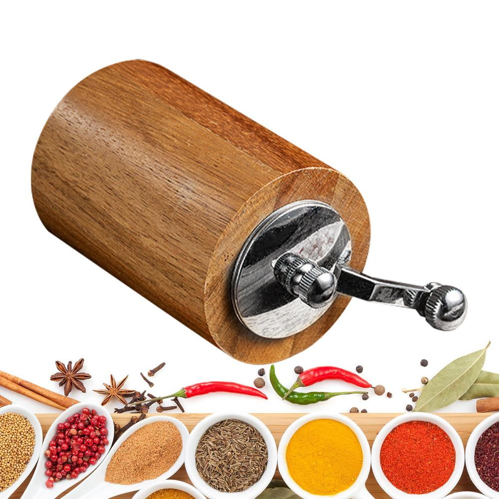 Tohuu Wood Pepper Grinder Wood Large Capacity Hand Crank Pepper Grinder