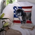 thumbnail image 3 of Carolines Treasures BB9699PW1414 Newfoundland Puppy Patriotic Fabric Decorative Pillow  14Hx14W multicolor, 3 of 4