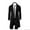 Black, variant on XFLWAM Mens Trench Coat Slim Fit Double Breasted Long Jacket Notched Lapel Fall Winter Windproof Coat Overcoat Black XL