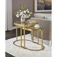thumbnail image 4 of Acme Furniture 82340 Nesting Table, Clear Glass & Gold Finish, 4 of 4