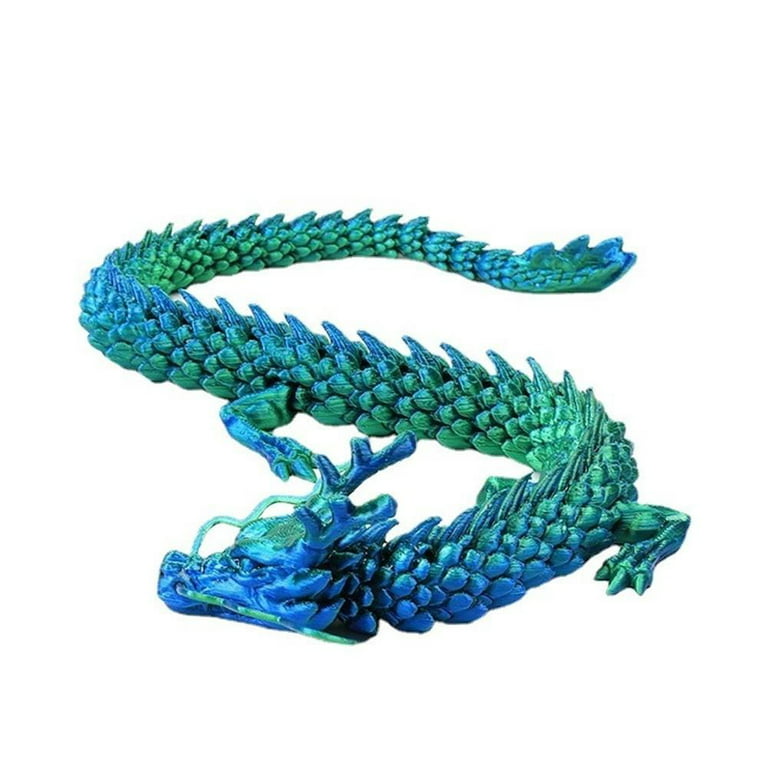 Creative Gift for Kids Boys Girls Adults for Fish Tank Home Decor with Movable Joints 3D Printed Articulated Dragon Dragon Toy Figurine 3D Printed Dragon LASER GREEN -