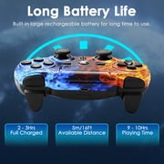 Wireless Controller Compatible with P4/P4 Slim/P4 Pro/Windows PC, Ice&Fire