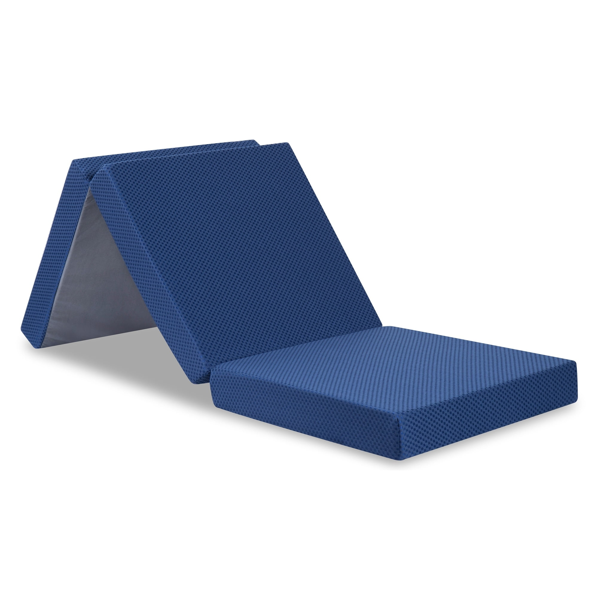 4'' H Blue Details about   Olee Sleep Tri-Folding Memory Foam Topper 