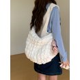 thumbnail image 3 of CGCBAG Bolso cruzado de moda coreana para mujer, bolso de hombro informal con gran capacidad, bolso de mano de diseñador estético sólido simple para mujer, 3 of 4
