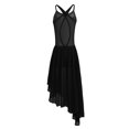 thumbnail image 2 of YiZYiF Kids Girls Sleeveless Irregular Hem Chiffon Ballet Dance Gymnastics Leotard Dress, 2 of 7