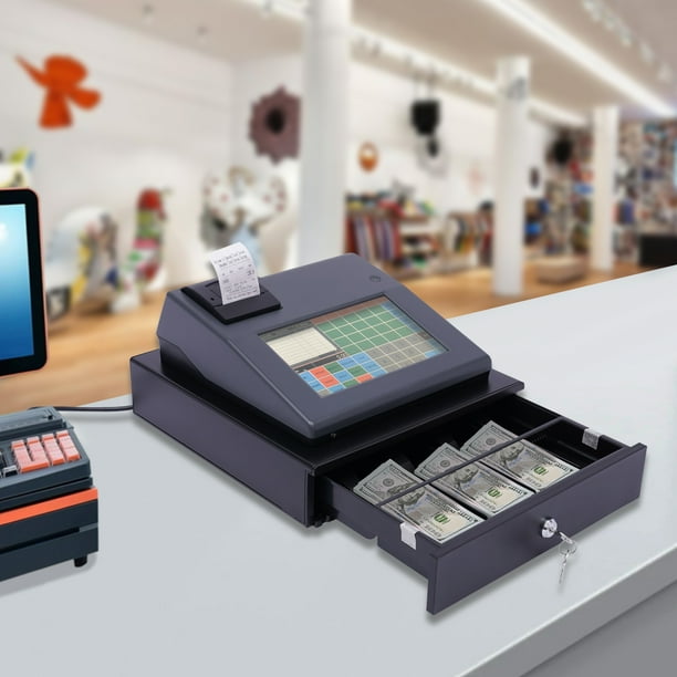 Wuzstar Commercial Electronic Cash Register with Drawer Electric Cash