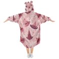 thumbnail image 2 of Wearable Blanket with Sleeves and Pocket Oversized Hooded Sweatshirt 3-14 YR Hats with Delicate Bows L, 2 of 7