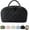 Black, variant on 2026 New Petition Makeup Bag For Woman, 180°Wide Open Lay-Flat Water-Resistant Cosmetic Case, Puffy Padded Organizer With Compartments Travel Essentials For Toiletries & Brushes