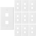 thumbnail image 1 of Bates- 2 Port Keystone Wall Plate, 10 Pack, White Ethernet Wall Cover, Keystone Plate 2 Port, Ethernet Wall Plate 2 Port, Ethernet Gang Wall Plate, Ethernet Plate, Dual Gang Keystone Wall Plate, 1 of 8