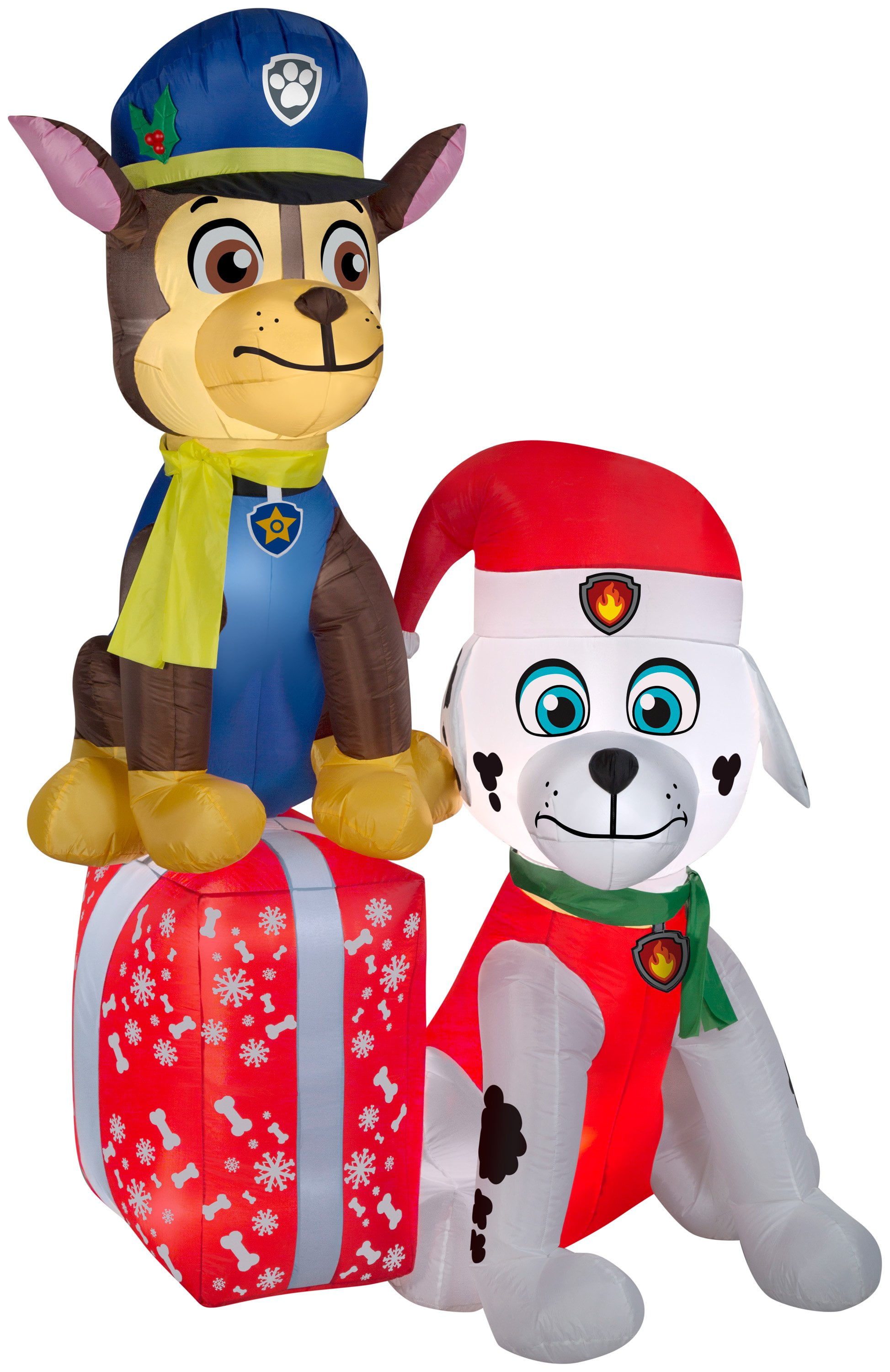 7' Airblown Paw Patrol Nick on Presents Christmas Inflatable - Walmart.com - Walmart.com