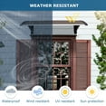 thumbnail image 3 of 40" x 40" Door Window Awning Exterior, Polycarbonate Cover Entry Door Outdoor Patio Awning Canopy, Front Door Overhang Awning for Sun Shutter, UV, Rain and Snow Protection, Hollow Sheet (Brown Board), 3 of 10