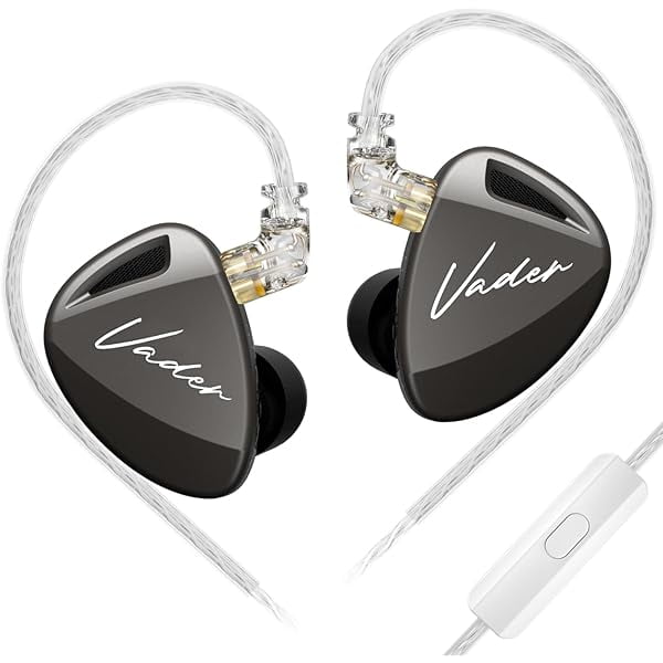 wonima11 KZ Vader Triple Driver in-Ear Monitor Music Earphone,HiFi IEM with 4 Tuning Levels, 0.75mm Pins Wired Sport Earbud Headphones (High-Resolution Version, with Microphone)