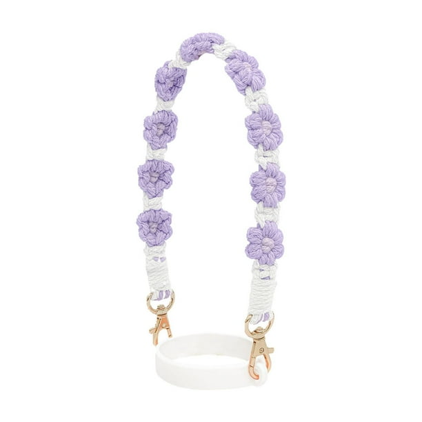 Taza de Agua con Forma de Flor, Anillo de Cuerda Colgante, Tetera Portátil Ajustable con Colgante