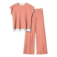 thumbnail image 1 of Blouses pour Femmes Mode Décontractée Sans Manches devant Dos Court Ensemble Haut et Pantalon, 1 of 1