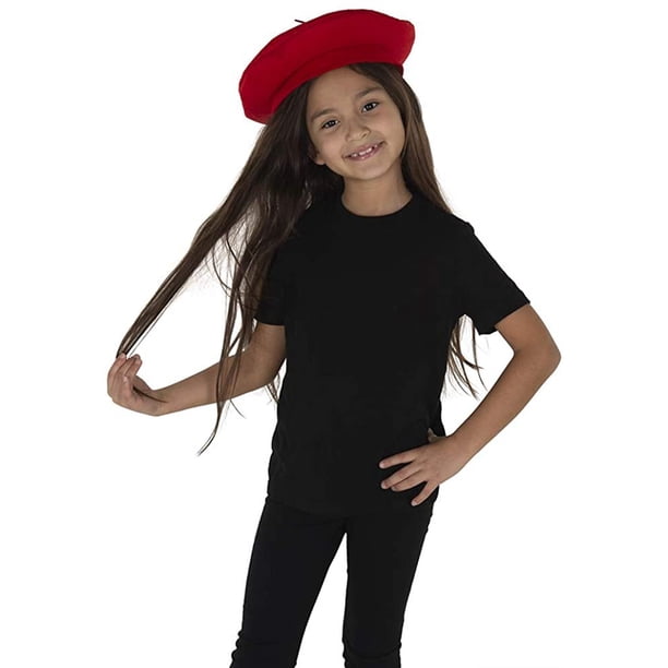 5236 Beret For Kids Artist Hat Girls Boys French Costume Accessory Amazon.com: SATINIOR Beret Hat Kids Beret French Beanie Cap  main image 4