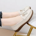 thumbnail image 4 of Women's Casual Loafers Slip On Leather Shoes Lightweight Casual Walking Shoes Female Moccasins Classic Penny Loafer Flats Boat Shoes, 4 of 9