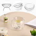 thumbnail image 3 of Essential Oil Burner Transparent Glass Aromatherapy Tealight Candle Holder for Home Meditation Tea Room, 3 of 8
