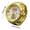 thumbnail image 3 of BNNG Women Men Finger Watch Vintage Ring Watch Round Quartz Analog Finger Ring Watch for Birthday Graduation Vintage Watch Clock Ring Trendy Ring Adjustable Ring Fashion Watch Jewelry Trendy Ring, 3 of 5