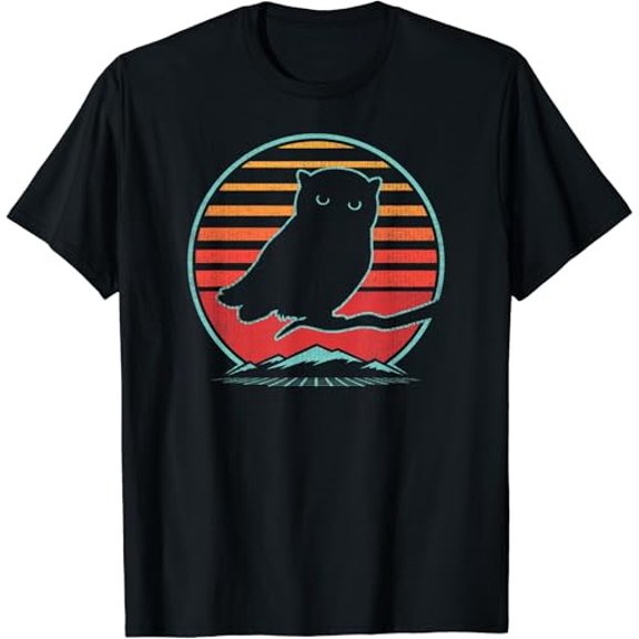Owl Retro Eighties Birding T-Shirt