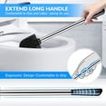 thumbnail image 4 of Toilet Brush and Holder 2 Pack, 304 Stainless Steel Toilet Brush with Extended and Durable Comfortable Brush Handle, Toilet Bowl Brush for Bathroom Toilet - Ergonomic, Pratical Durable, 4 of 6