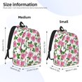 thumbnail image 3 of Bixox Rose Flowers Printing Canvas Backpack Lightweight Casual Travel Backpack School Backpack Fits 15.6 Inch Notebook, 3 of 5