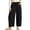 6520-black, variant on Plus Size Women Pants 2X Black Corduroy Pants for Women Casual High Waisted Wide Leg Trousers with Pockets Drawstring Straight Leg Fashion Pants 2XL 18W 20W