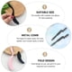 thumbnail image 3 of 6pcs Peaching Peach Pegs Combs de acero inoxidable Eyebrow Combs Cepillos de cejas, 3 of 5