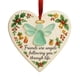 thumbnail image 2 of Uuiauoio Heart Shaped Friendship Ornament with Angel Design, Golden Halo Accent and Holly Berry Motifs, Inspirational Quote Gift for Best Friends, Christmas Tree Keepsake and Wall Decor, 2 of 8
