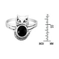 thumbnail image 2 of Charming Lady Fox w/ Oval Black Onyx Sterling Silver Ring-7, 2 of 5