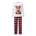 thumbnail image 2 of Christmas Family Pajamas Matching Set Elk Print Plaid Pajamas Sleepwear Pjs with Dog, 2 of 10