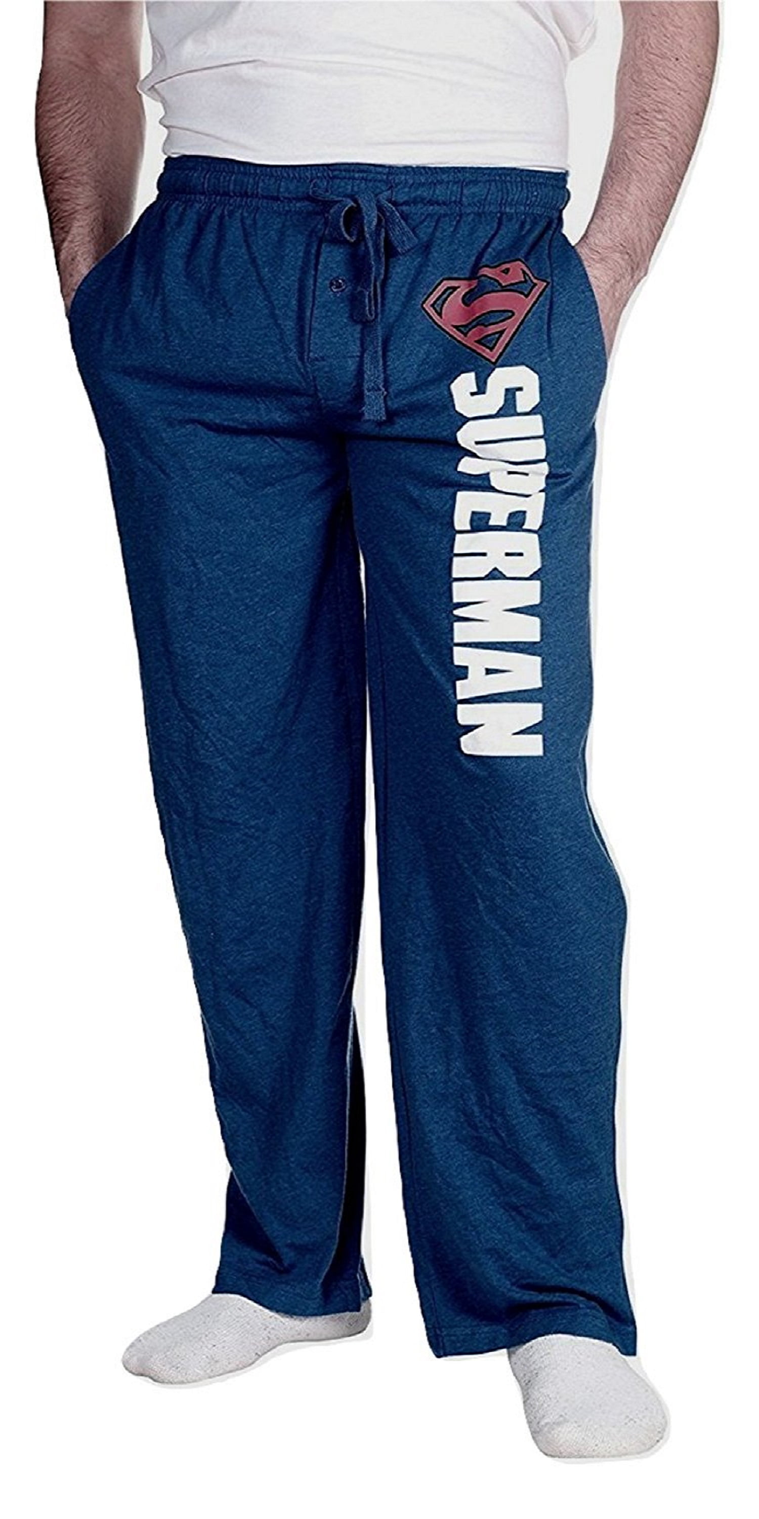 Superman Logo AOP Men's Navy Sleep Pajama Pants-Medium - Walmart.com