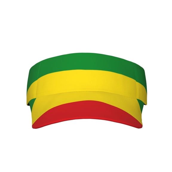 Rastafari Flag Visor Hats Adjustable Beach Sun Visors Sports Outdoor Visor For Women Men