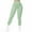 Mint Green, variant on Women's Slim-Fit Yoga Pants: High-Waisted Ribbed Texture & Core Support - Activewear for Gym, Athletic Training Stability Orange L