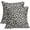 Black, variant on Blue Leopard Print Pillow Covers 18x18 Set of 2 Preppy Room Decor Cheetah Animal Pattern Chinoiserie Decorative Throw Pillows Pillowcase Farmhouse Linen Cushion Case for Sofa Couch Bed