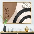 thumbnail image 2 of Designart 'Abstract Ivory Shapes and Shapes in Terracotta III' Modern Framed Canvas Wall Art Print, 2 of 5