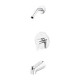 thumbnail image 1 of Pfister Pfirst Modern Single Handle Tub and Shower Faucet, Trim Only (Valve & Showerhead Not Included) in Polished Chrome R890700, 1 of 5