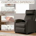 thumbnail image 6 of CL.HPAHKL Small Recliner Chairs, Living Room Recliner Chair with Thick Seat Cushion Modern Home Theater Recliner with Lumbar Support Backrest Single Sofa Chairs for Living Room Bedroom, Brown, 6 of 7