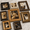 Dark Brown-Modern, variant on Vintage Bronze Ornate Picture Frame Set, 8 Piece Gallery Wall Collage with Mixed Shapes and Sizes