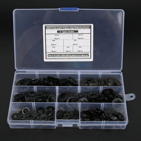 

Internal Tooth Starlock Insulation Tooth Starlock Washer Durable Shock Absorption Gasket Kit 280Pcs For Machine Maintenance Industry Machinery Processing
