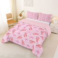 thumbnail image 2 of Manfei Nautical Bowtie Queen Comforter Set,Lobster Wave Comforter Sets Queen,Pink Reversible,3pcs,1 Comforter and 2 Pillowcases, 2 of 7
