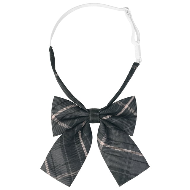 Lazos preatados para mujeres Inspire Chic, ajustables, de cuadros de tartán coloridos para disfraz en gris carbón