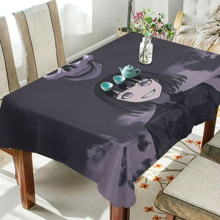 

WOBOGO Death Lass Square Tablecloth 60×90in Polyester Fabric Tablecloth Washable Dust Resistant Wrinkle Resistant