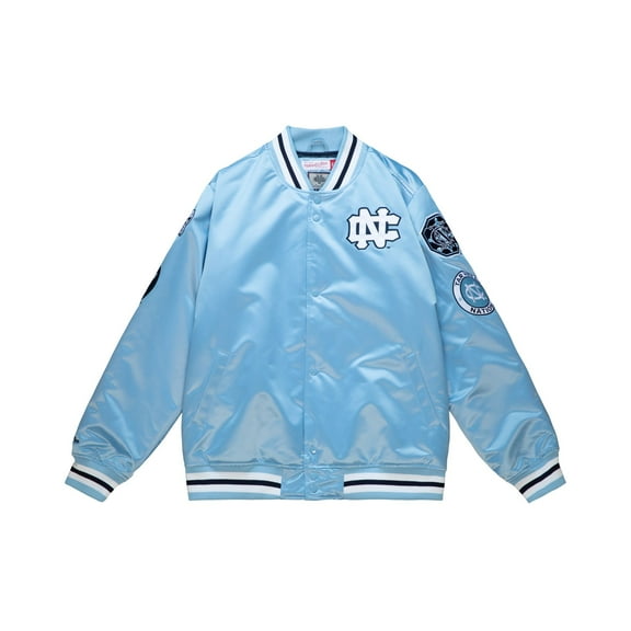 Men's Mitchell & Ness Light Blue NCAA UNC Champ City Heavyweight Jacket - L