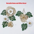 thumbnail image 5 of Wall Art Decor 3D Metal Wall Decor Golden Metal Flower Wall Decor Leaf Elegant Wall Sculptures Home Decoration for Living Room, Bedroom, Dining Room, Office, Hotel, 5 of 6