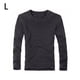 thumbnail image 3 of Minnieouse Ropa interior térmica masculina de manga larga de invierno que mantiene el calor, camiseta de moda, camisa informal adelgazante, accesorio de Ropa interior Gris oscuro L Minnieouse AP013380-02, 3 of 6