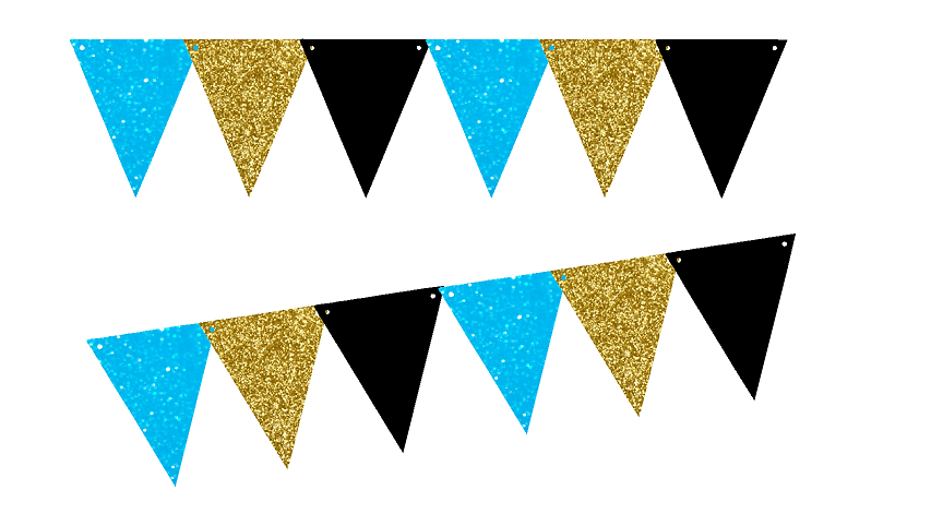 High Quality Birthday Baby Shower Hot Banner Flag Glitter Paper Hanging Bunting 